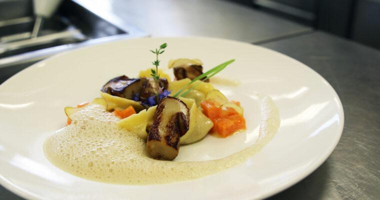 Culinary delights at Hotel Outside: Porcini mushroom tortelloni