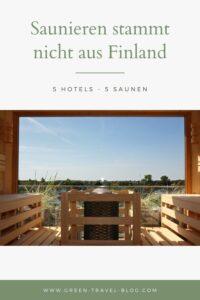 Sauna - nachhaltige Hotels