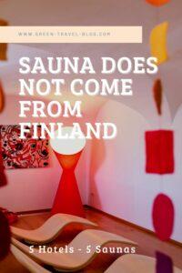 Sauna - eco-friendly hotels