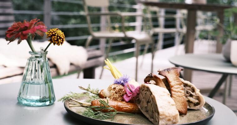 Rezept für veganen Kartoffel-Strudel mit Kräuterseitlingen aus dem Biohotel Sturm