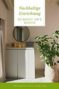 Pinterest Grafik: Nachhaltige Einrichtung 