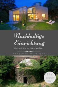 Pinterest Grafik: Nachhaltige Einrichtung 
