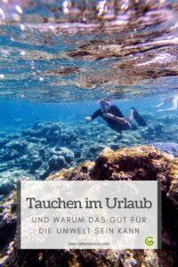 Pinterest Grafik: Im Urlaub tauchen