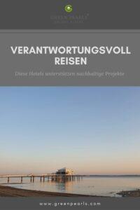 Pinterest Grafik: Verantwortungsvoll reisen, Projekte der Green Pearls Partner