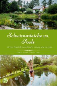 Pinterest Grafik: Schwimmteiche vs. Pools, Umweltfreundlich baden
