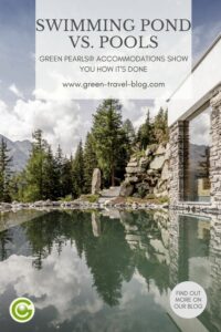 Pinterest Illustration: Swimming pond vs. pools, eco-friendly bathing option