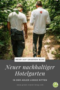 Pinterest Grafik: Neuer nachhaltiger Garten in der ADLER Lodge RITTEN