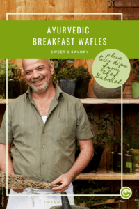 Pinterest Graphic Ayurvedic Wafles with Gabriel