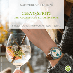 Rezept-Aufmacher CERVO Spritz vom CERVO Mountain Resort Zermatt