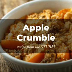 Simple recipe for a sustainable apple crumble from STURM