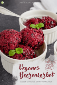 Einfaches Rezept für ein veganes Beerensorbet