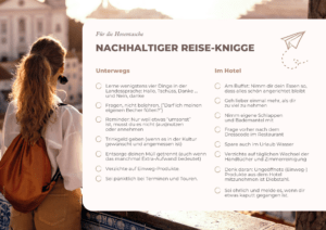 Nachhaltiger Reise-Knigge zum Ausdrucken (kostenfreier Download)