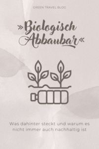 Pin mit Grafik für "Biologisch Abbaubar"
