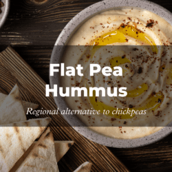 Recipe for regional flat pea hummus