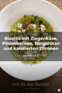 Einfaches Risottorezept mit raffinierten Geschmackstwists: Zitrone, Piniencreme und Blüten