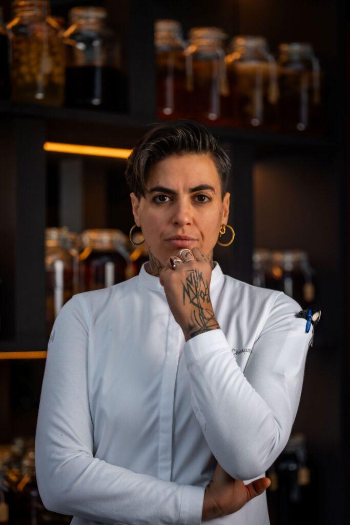 Portrait Aggeliki Charami at Omnia Restaurant