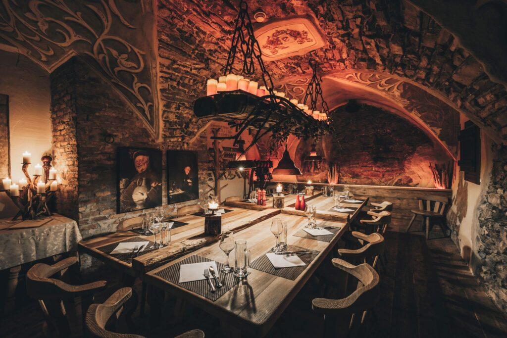 A unique dinner venue in a 500-year-old vaulted cellar